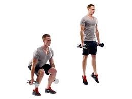 calf exercise 3 - Dumbbell Jump Squat