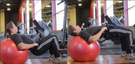 exercise 5 glutes - Physio Ball Hip Bridge