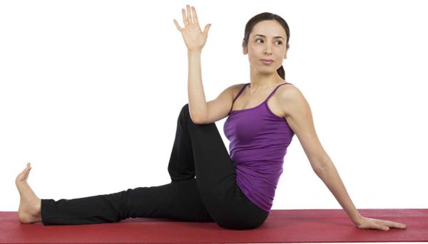 Seated twist for glute Stretch