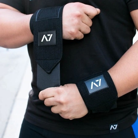 A7 WRIST WRAPS BLACK COLOR