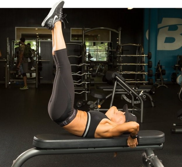 Abdominal Workout 2 - Legs Raise Abs Bench