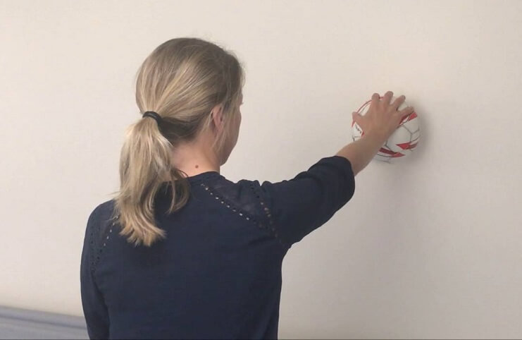 Ball Rolling Exercise on Wall