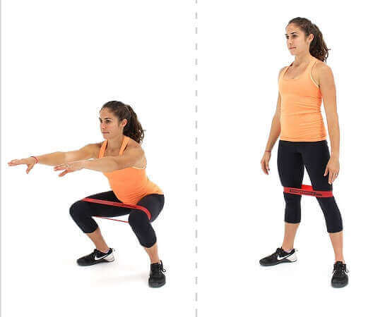 Banded Squats with Loops