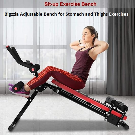 Bigzzia Adjustable Bench for Stomach and Thighs Exercises