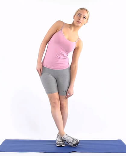 Crossover Stretch - standing inner thighs stretch