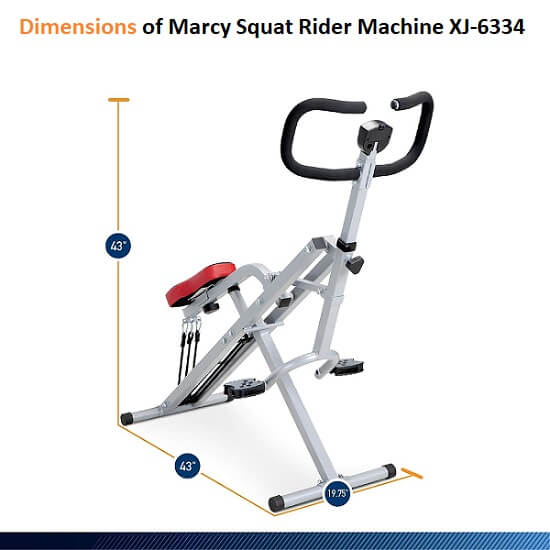 Dimensions of Marcy Squat Rider Machine XJ-6334