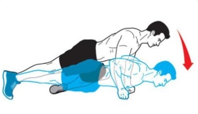 Knee to Opposite Elbow Knuckle Push Up