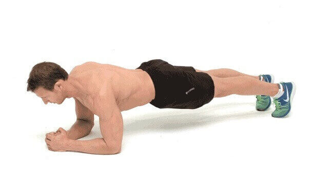 Plank-to-PushUp Triceps workout with Palms clasped together