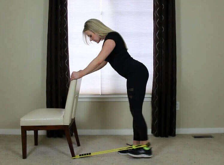 Resistance Band Kickbacks while Standing at Home