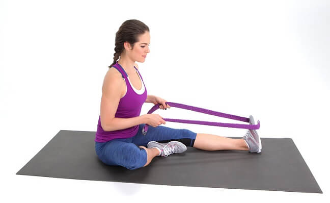 Seated Calf Stretch with Band