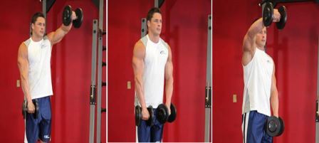 Shoulder-Exercise 10 - Alternate Front Dumbbell Raise