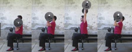 Shoulder-Exercise - 5 - Seated Barbell Press Overhead