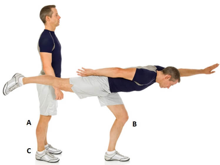 Standing superman online exercise