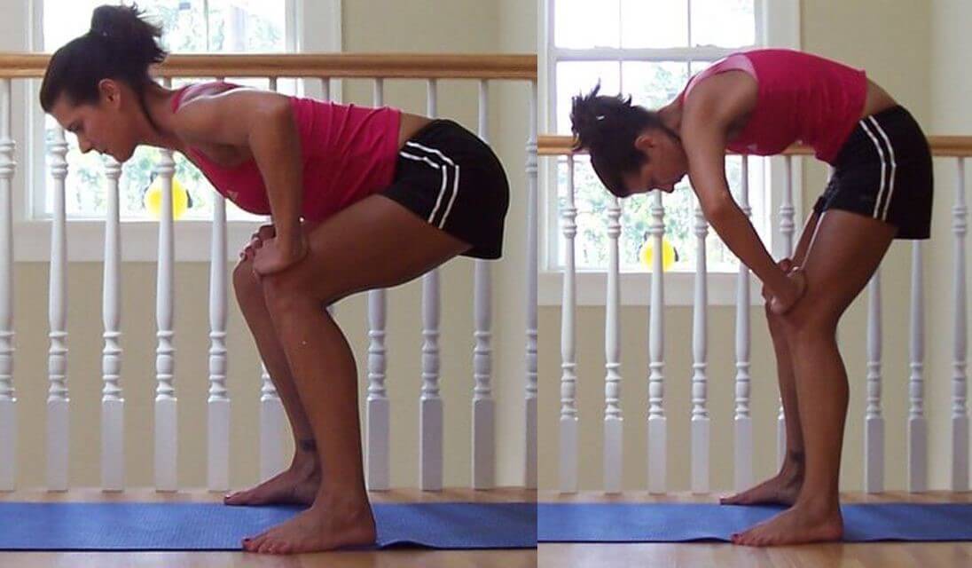 Spine Workout women 3 - Cat Stretch Standing