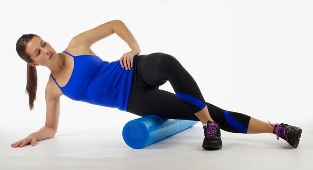 Stretch calf using a Foam Roll