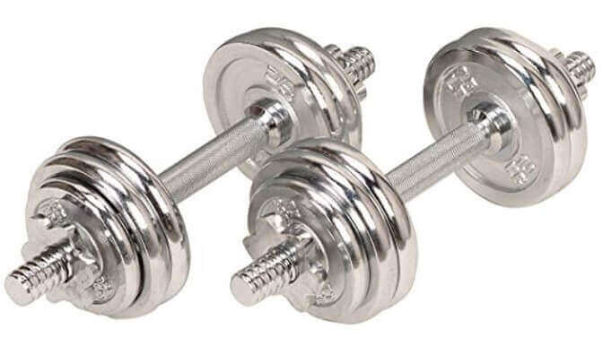 Sunny Health (SJTT9) Fitness Dumbbell Chrome Set