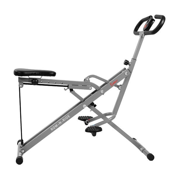 Sunny Health and Fitness Squat Assist Row-N-Ride Trainer Machine 77S