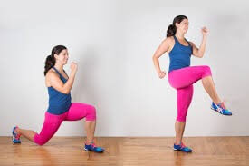 Reverse Lunge Women Thigh workout
