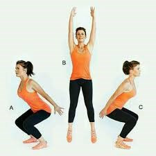 Squat jumps for Women Thighs