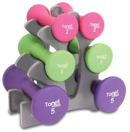 Tone Fitness Hourglass Dumbbell Set