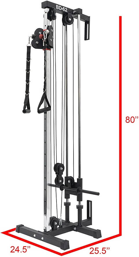 Valor Fitness wall-mounted cable pulley for pulldown and lift up workouts