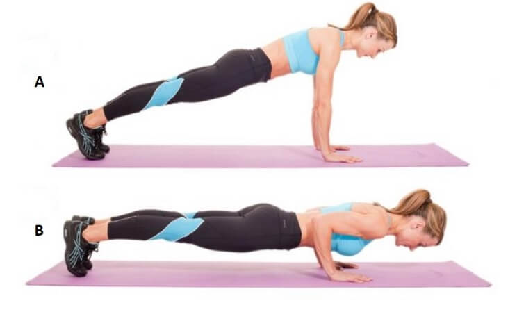 Women Triceps Pushup workout