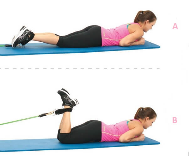 Hamstring Curl with resistance band