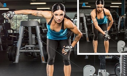 Bent over Low-Pulley women workout