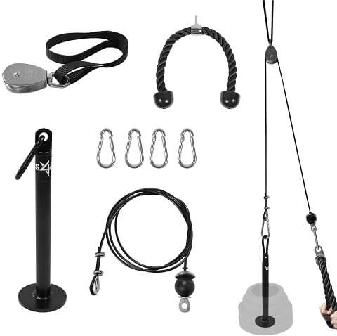 Yes4All Deluxe cable pulley machine system package list tools