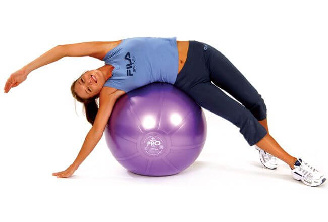 Yoga Ball Oblique Stretch