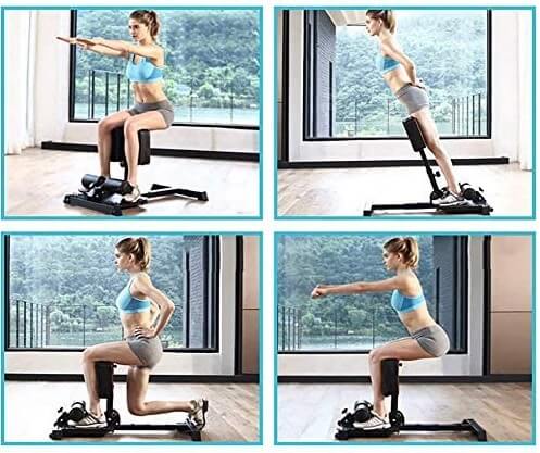leikefitness Multifunction Sissy Squat Bench Home Gym Station for workout legs abs glutes muscles