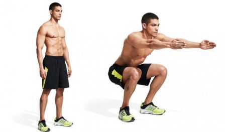 quad exercise 1 - Body Weight Squat (Quads)